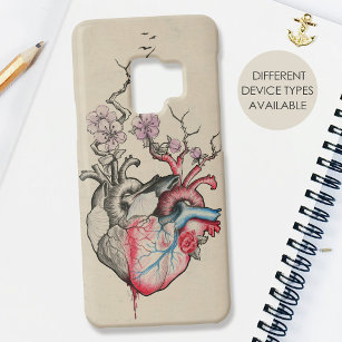 Liebe Kunst Surreal Anatomische Herzen Blume Vinta Case-Mate Samsung Galaxy S9 Hülle