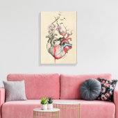 Liebe Kunst Surreal Anatomische Herzen Blume Vinta Leinwanddruck (Insitu (Wohnzimmer))
