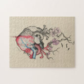 Liebe Kunst Surreal Anatomische Herzen Blume Vinta Puzzle (Horizontal)