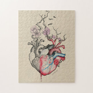 Liebe Kunst Surreal Anatomische Herzen Blume Vinta Puzzle