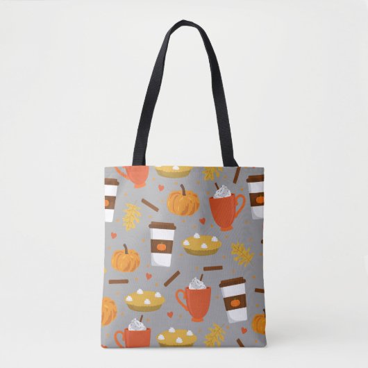 Liebe Kürbis Gewürz grau Tasche (Vorderseite)