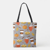 Liebe Kürbis Gewürz grau Tasche (Rückseite)