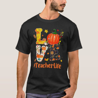 Liebe Kürbis Lehrer Leben Erntedankfest T-Shirt