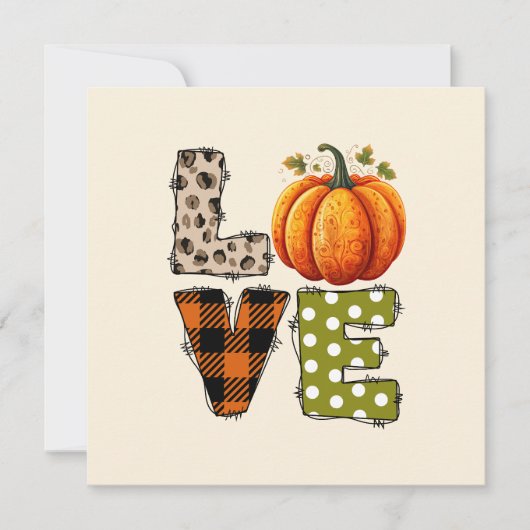 LIEBE - Kürbis und Herbstsaison (Vorderseite)