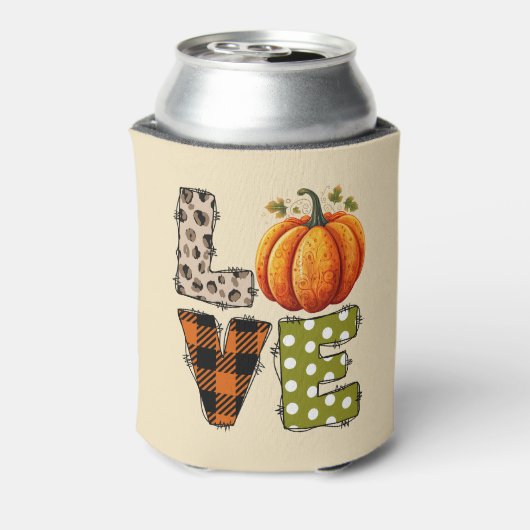 LIEBE - Kürbis und Herbstsaison Dosenkühler (Kanne Rückseite)