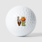 LIEBE - Kürbis und Herbstsaison Golfball (Vorderseite)