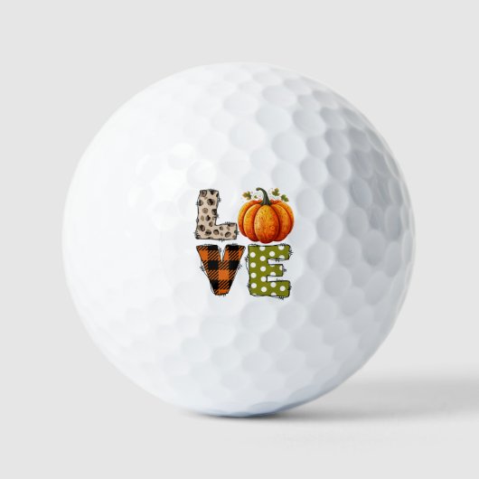 LIEBE - Kürbis und Herbstsaison Golfball (Vorderseite)