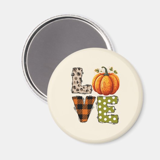 LIEBE - Kürbis und Herbstsaison Magnet (Vorderseite/Rückseite)