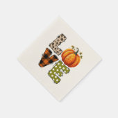 LIEBE - Kürbis und Herbstsaison Serviette (Ecke)