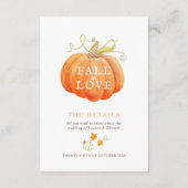 Liebe Kürbis Wasserfarbenprägung Begleitkarte (Rückseite)