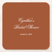 Liebe, Kürbisweilen, Brautparty, Bordeaux Rechteckiger Pappuntersetzer (Vorderseite)