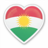 Liebe Kurdistan Aufkleber (Vorderseite)