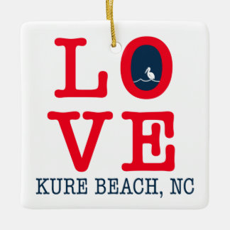 Liebe Kure Beach, NC Weihnachten Keramikornament