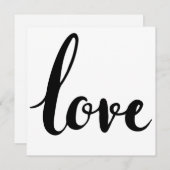 Liebe-Kursivschrift Einladung (Vorne/Hinten)