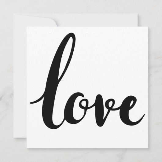 Liebe-Kursivschrift Einladung (Vorderseite)