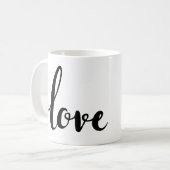 Liebe-Kursivschrift Kaffeetasse (Vorderseite Links)