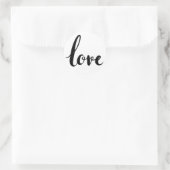 Liebe-Kursivschrift Runder Aufkleber (Tasche)