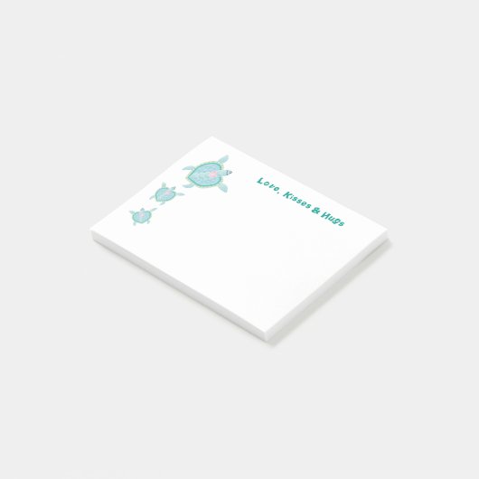 Liebe, küsst u. umarmt post-it klebezettel (angewinkelt)