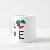 Liebe - Kuwait-Flagge Kaffeetasse (Vorderseite Links)