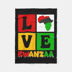 Liebe Kwanzaa Flag für das afrikanische Kulturerbe Fleecedecke