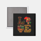 Liebe Kwanzaa Kinara Principles Candles Pan Africa Magnet (Vorderseite/Rückseite)