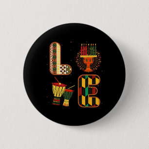 Liebe Kwanzaa Sieben Prinzipien von Kwanzaa Happy Button