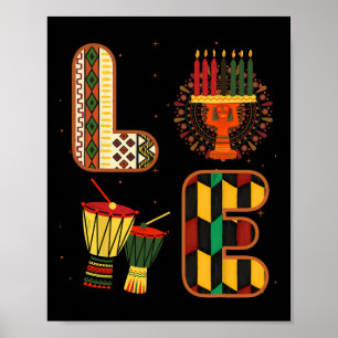 Liebe Kwanzaa Sieben Prinzipien von Kwanzaa Happy  Poster