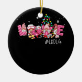 Liebe L and D Life Christmas Gnome Nuras Weihnacht Keramik Ornament (Vorne)