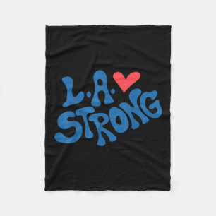 Liebe La Heart Los Angeles Starke Unterstützung Fleecedecke