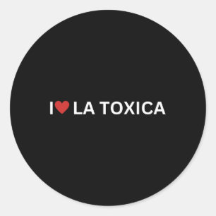 Liebe La Toxica Y El Toxico Funny Hispanic Couple  Runder Aufkleber