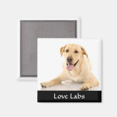 Liebe Labrador Magnet "Yellow Labrador Retreiver" (Vorderseite/Rückseite)