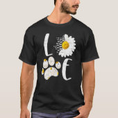 Liebe Labrador Retriever Kostüm Dog Paw Daisy Flow T-Shirt (Vorderseite)