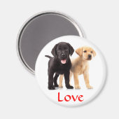 Liebe Labrador Retriever Welppies Kühlschrankmagne Magnet (Vorderseite/Rückseite)