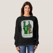 Liebe Labrador Tech Life Kleeblatts Leopard Happy Sweatshirt (Vorne ganz)