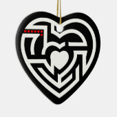 Liebe Labyrinth Keramik Ornament (Rechts)