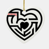 Liebe Labyrinth Keramik Ornament (Hinten)