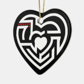 Liebe Labyrinth Keramik Ornament (Links)