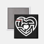 Liebe Labyrinth Magnet (Vorderseite/Rückseite)