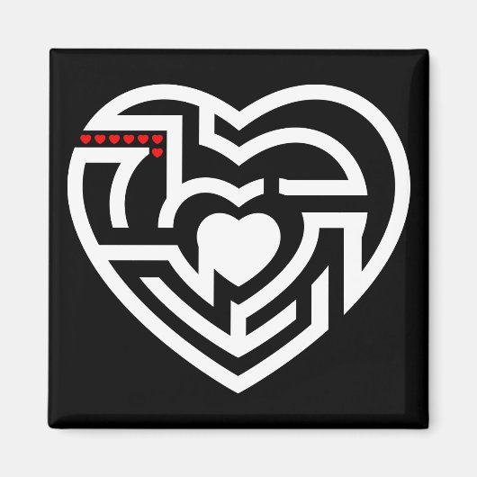 Liebe Labyrinth Magnet (Vorne)