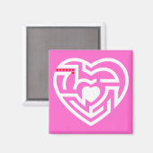 Liebe Labyrinth Magnet (Vorderseite/Rückseite)
