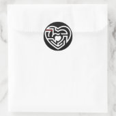 Liebe Labyrinth Runder Aufkleber (Tasche)
