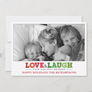 Liebe + Lachen Feiertagskarte