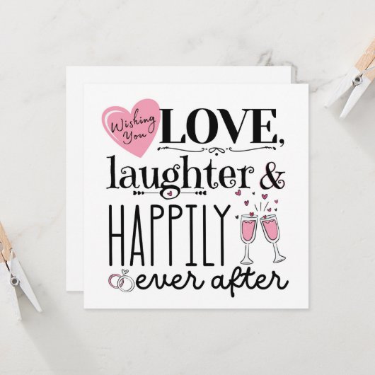 Liebe, Lachen & Freude Karte (Vorderseite/Rückseite Beispiel)