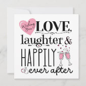 Liebe, Lachen & Freude Karte (Vorderseite)