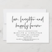 Liebe, Lachen für immer, Probe Abendessen Einladung (Vorderseite)