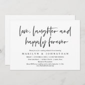 Liebe, Lachen für immer, Probe Abendessen Einladung (Vorne/Hinten)