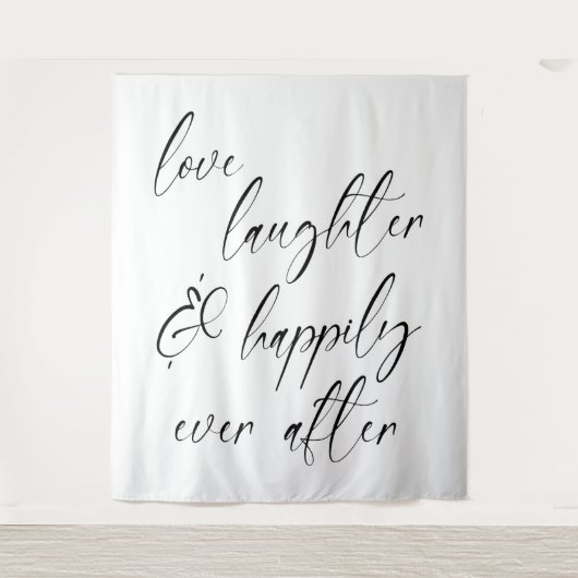 Liebe, Lachen & Glück je Wandteppich (Vorderseite)