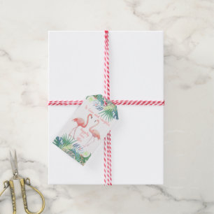 Liebe Lachen glücklich immer danach. Pink Flamingo Geschenkanhänger