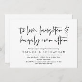 Liebe, Lachen & Glücklich immer nach der Probe Einladung (Vorne/Hinten)