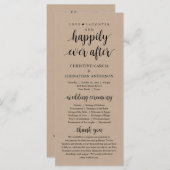 Liebe lachen glücklich immer nach, Hochzeitsfeier Programm (Vorne/Hinten)